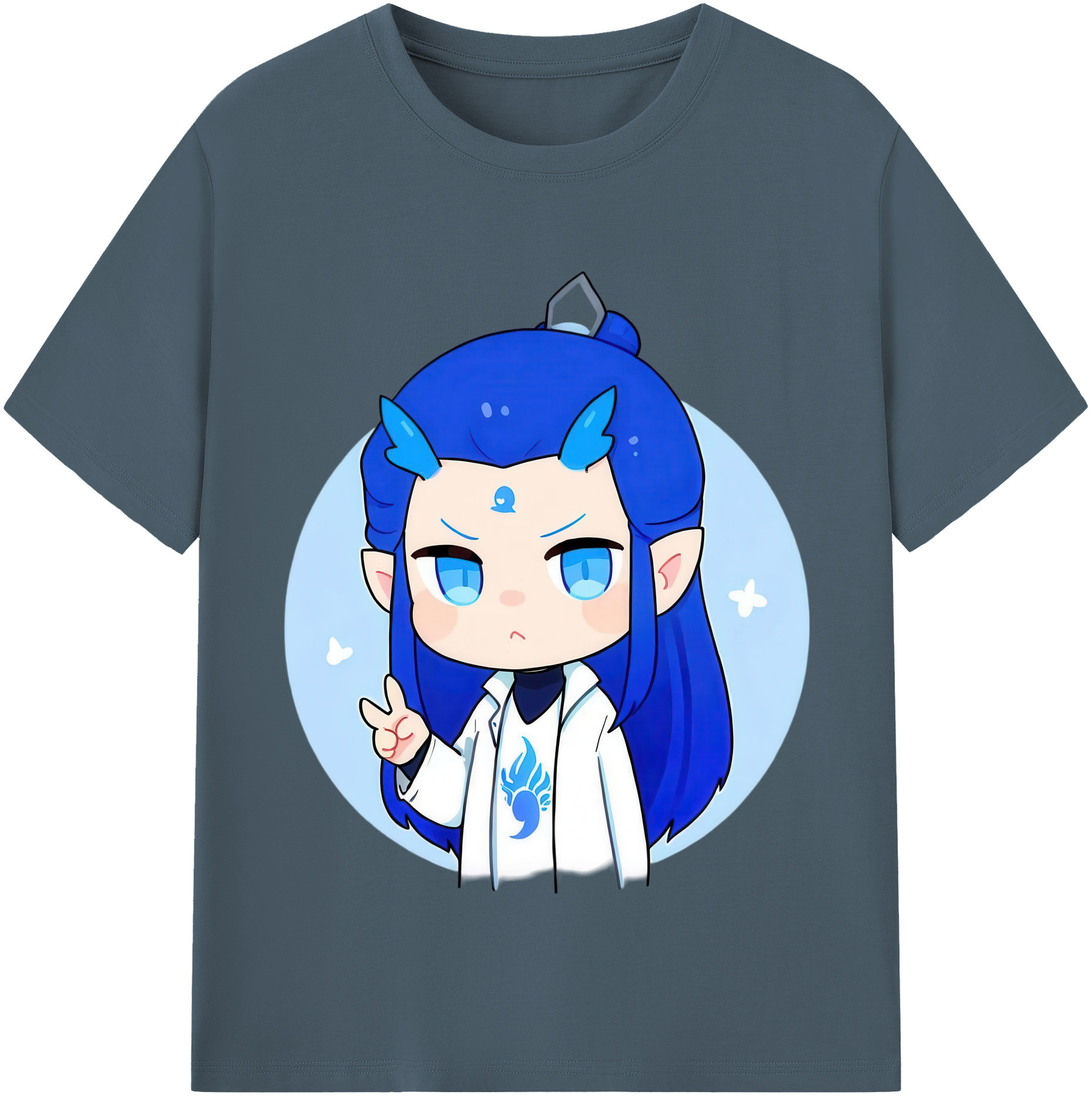 （画像用） Ne Zha 2 ナタ 魔童の大暴れ 綿100％半袖Tシャツ（フロントプリント）